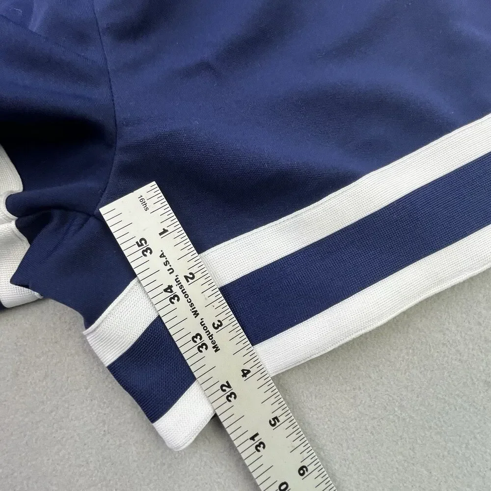 Vintage Bike Coaches Shorts Mens XL 38 Blue White Stripes Double Snap Athletic